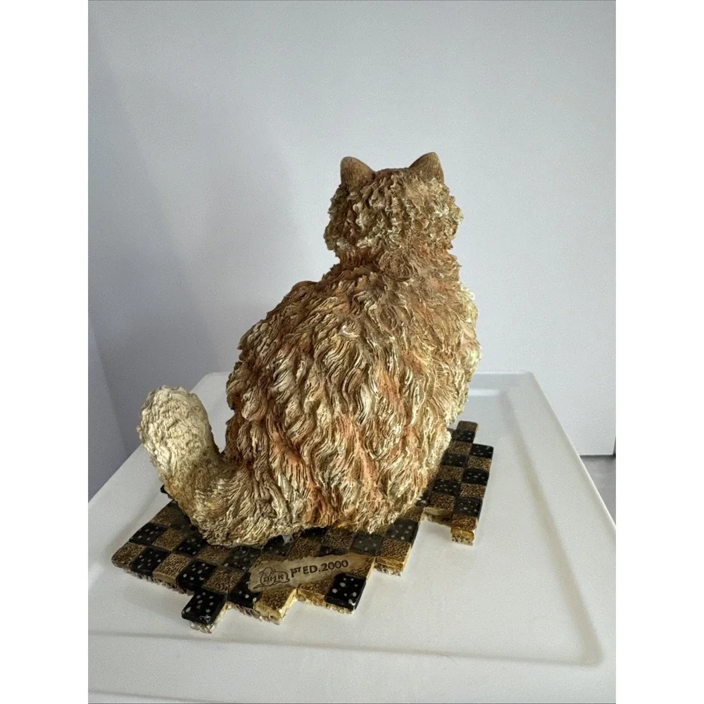 Sam and Mitzy Cat Figurine Masters Kriebel 1st Edition 2000 Lang Wise Kitten VTG